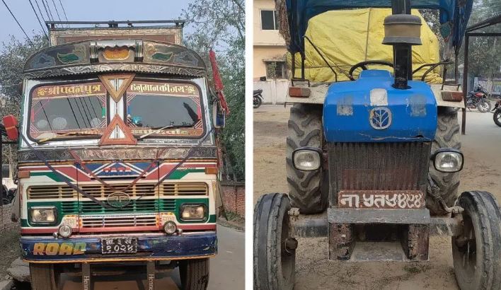 पर्सा प्रहरीद्वारा दुइ वटा सवारी साधन नियन्त्रणमा